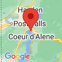 Map of Coeur D Alene, ID US